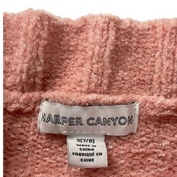 Harper Canyon Girls Metallic Sparkle Knit Sweater Top Size Small‎ 7/8 - Picture 7 of 9
